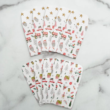 10 gift card holders featuring a christmas design