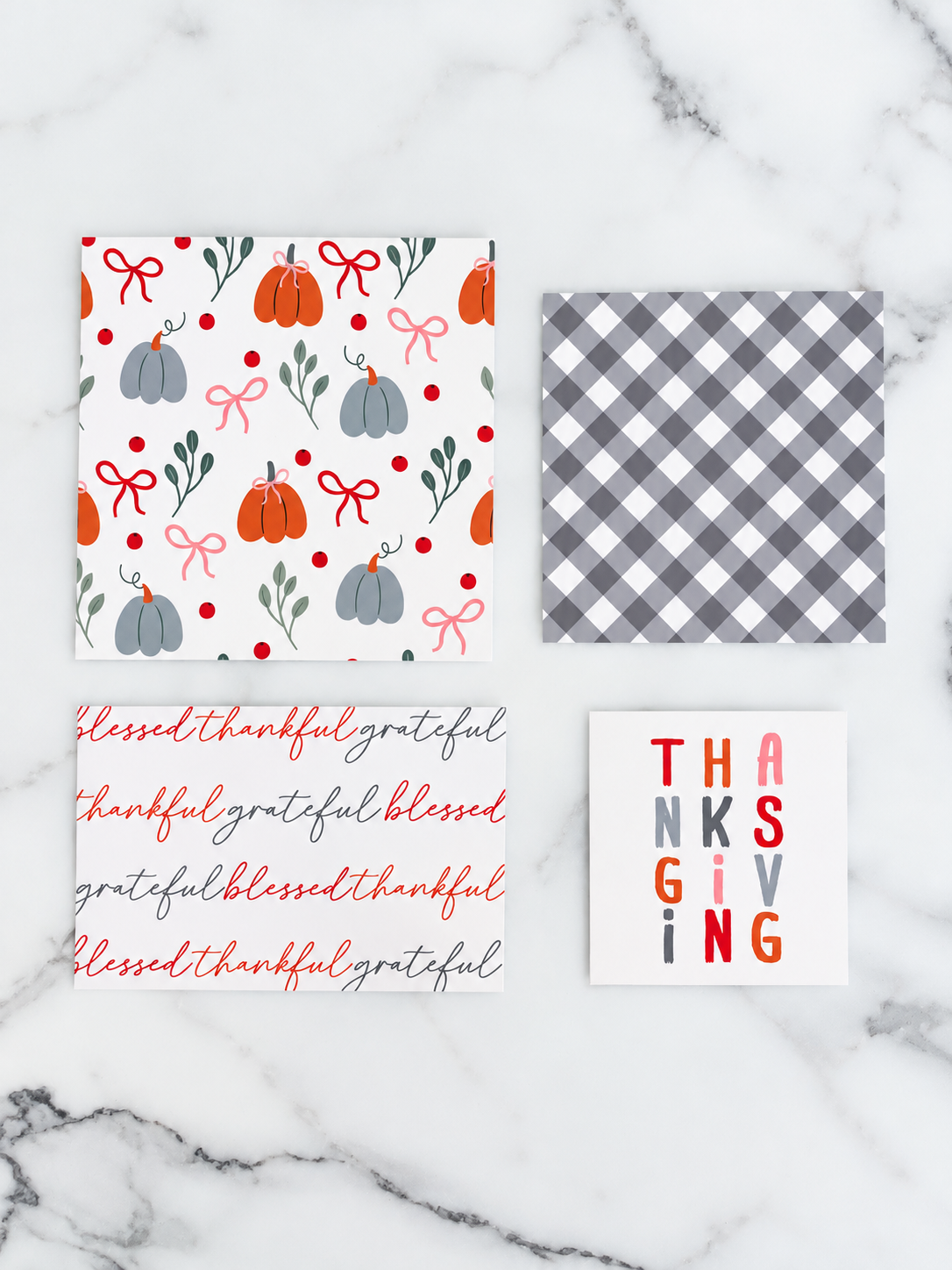 Thanksgiving Inserts - Set of 4