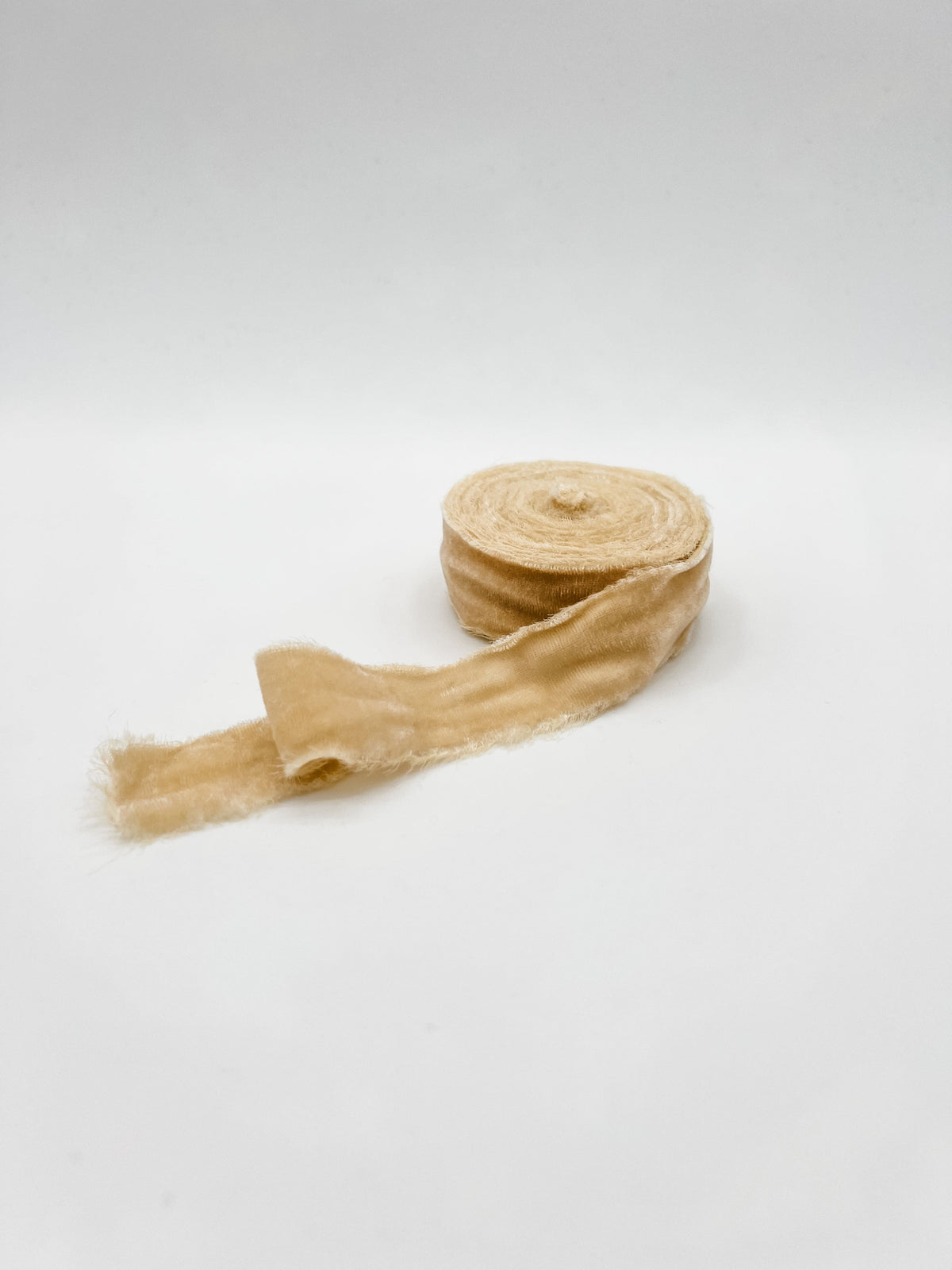 1.25 inch velvet camel ribbon