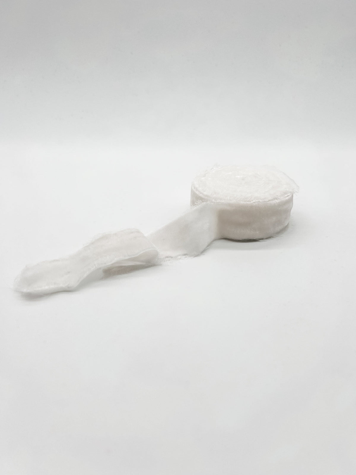 1.25 inch white velvet ribbon