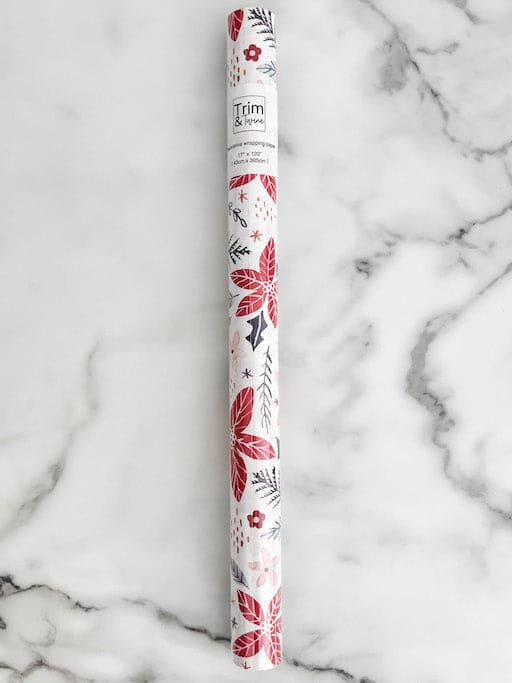 floral paper wrapping roll