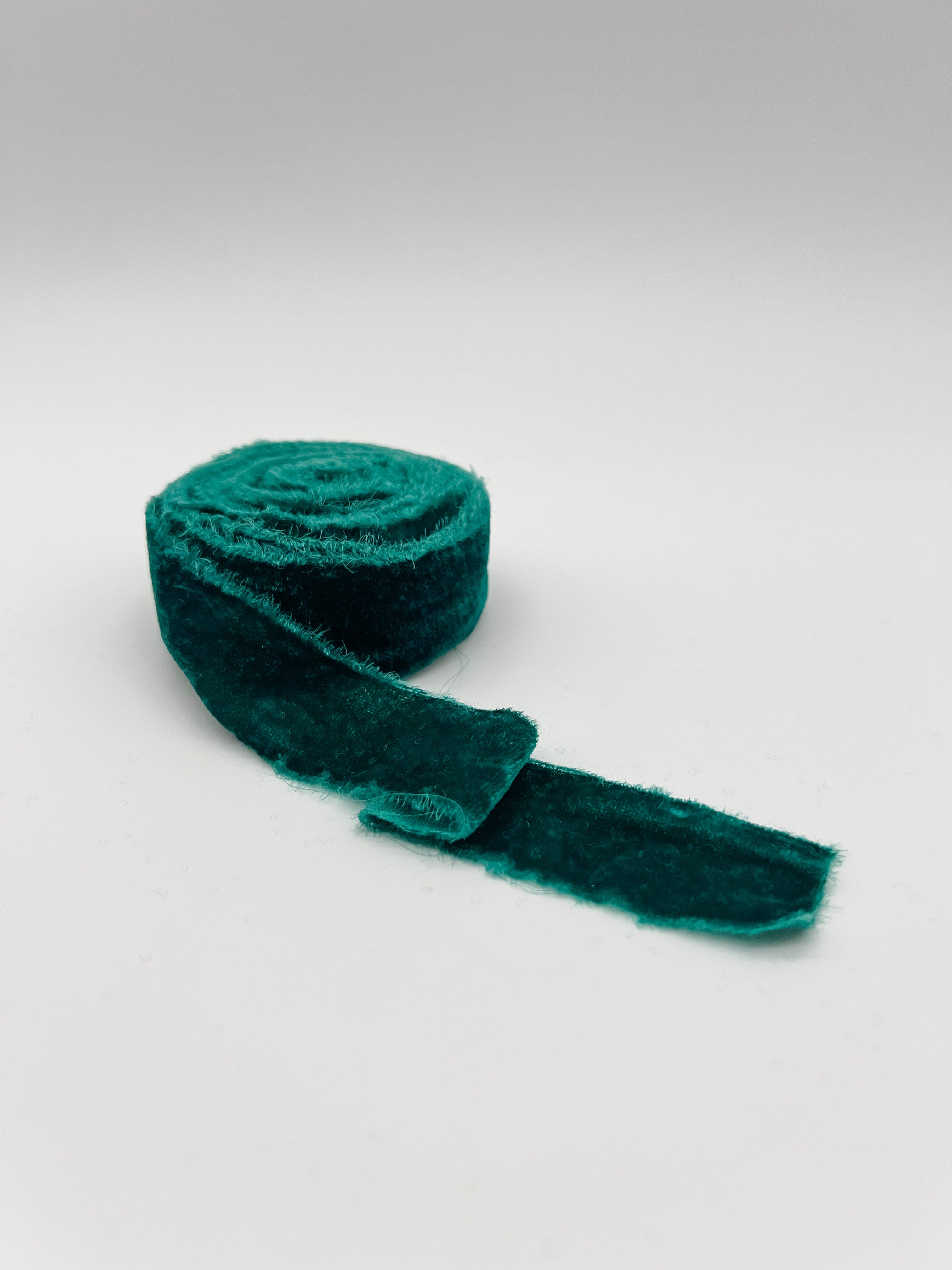 1.25 inch jade velvet ribbon