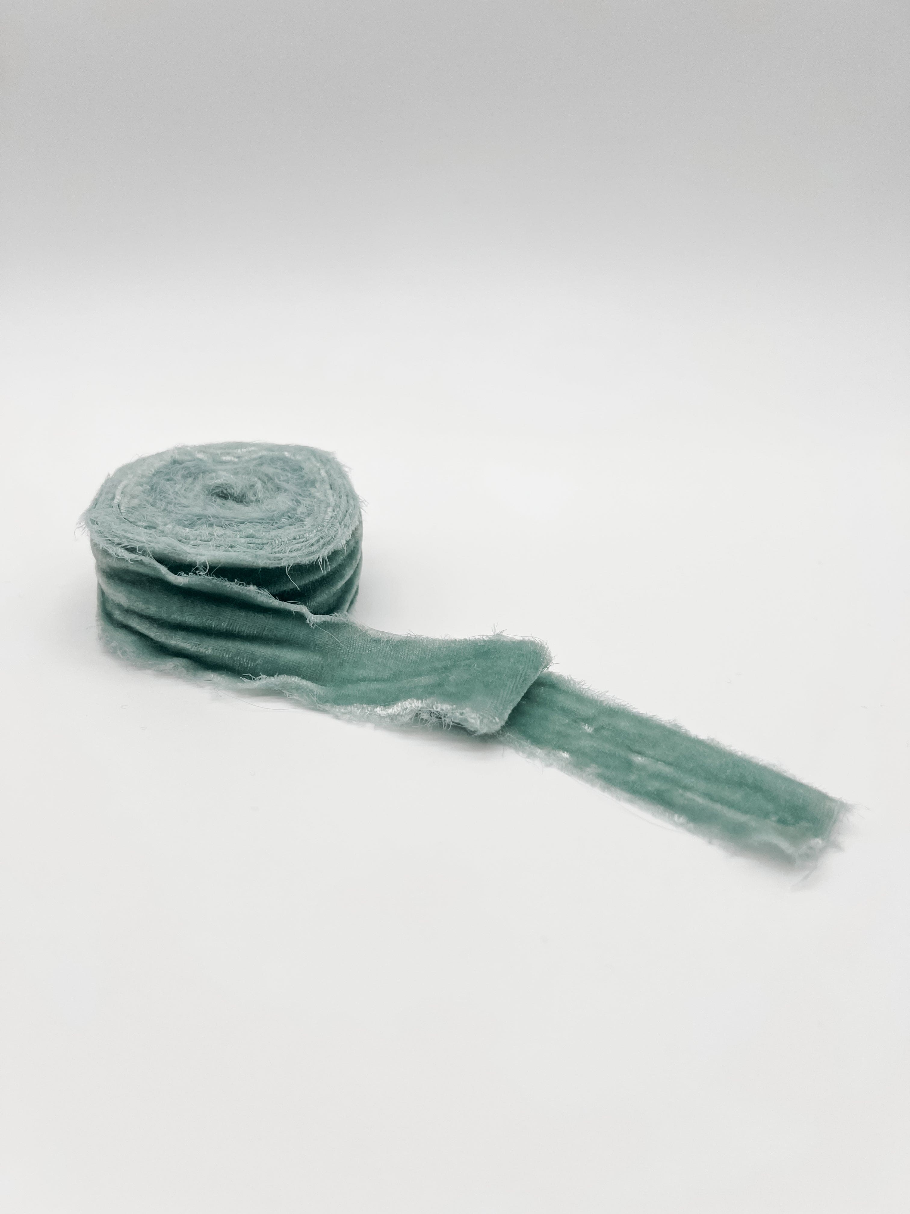 1.25 inch sky blue velvet ribbon