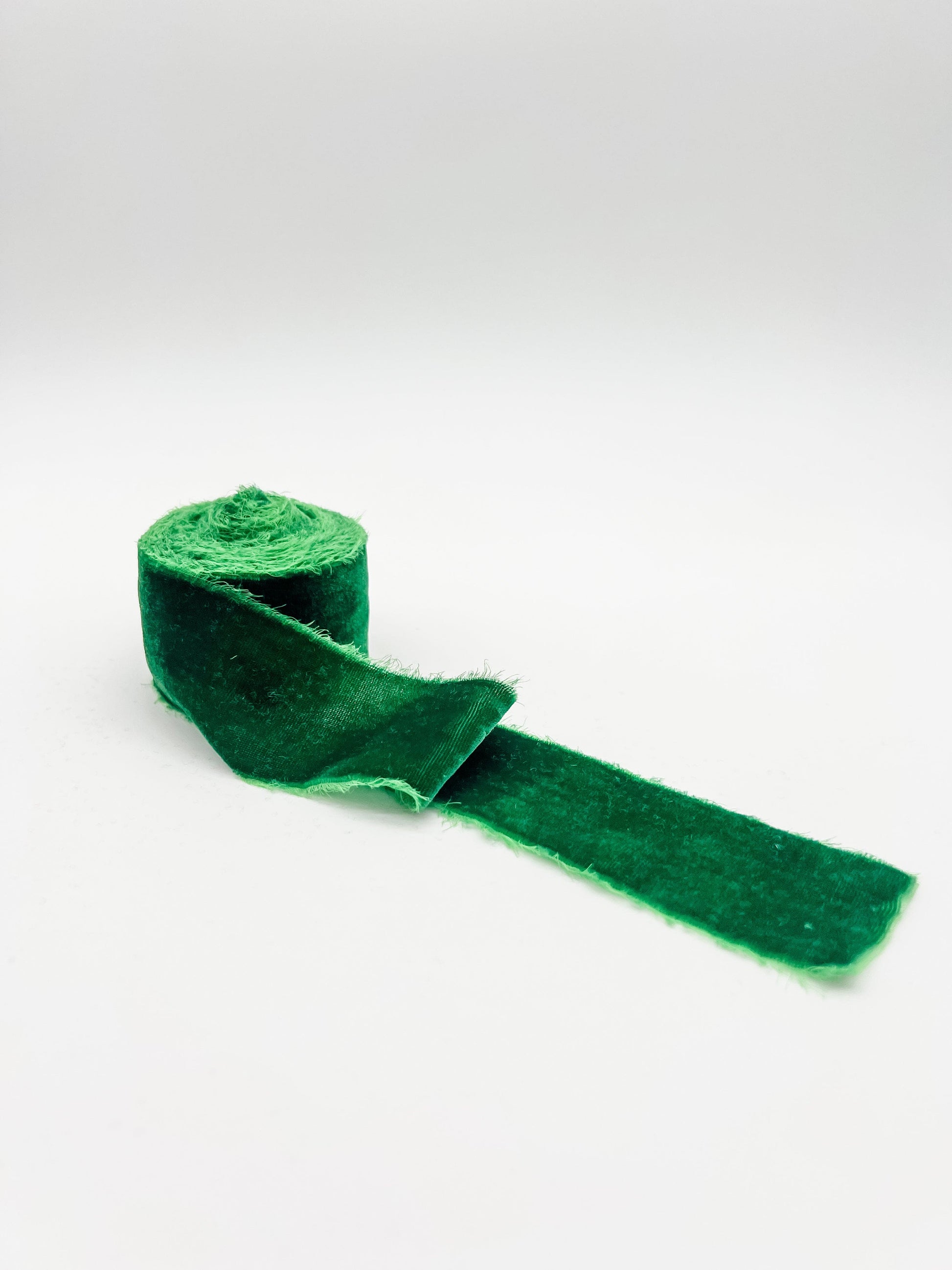 Green 2" velvet ribbon