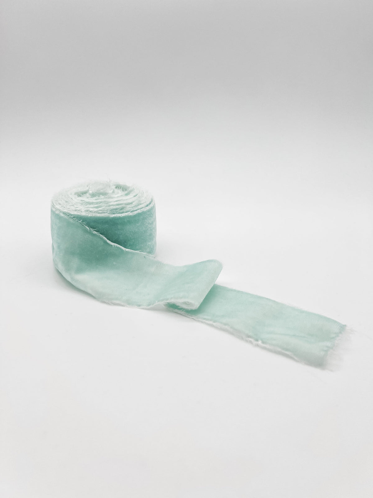 seafoam 2" velvet ribbon
