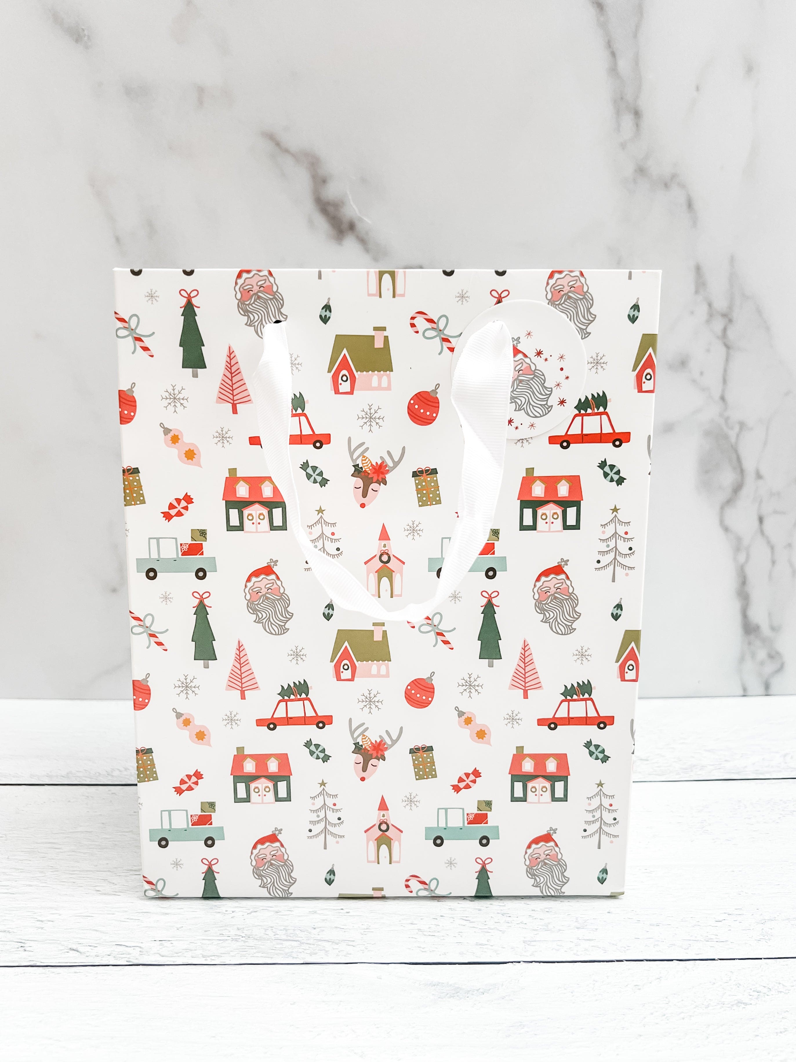 Christmas-themed gift bag