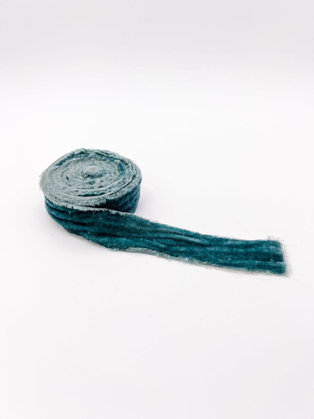 1.25 inch turquoise velvet ribbon