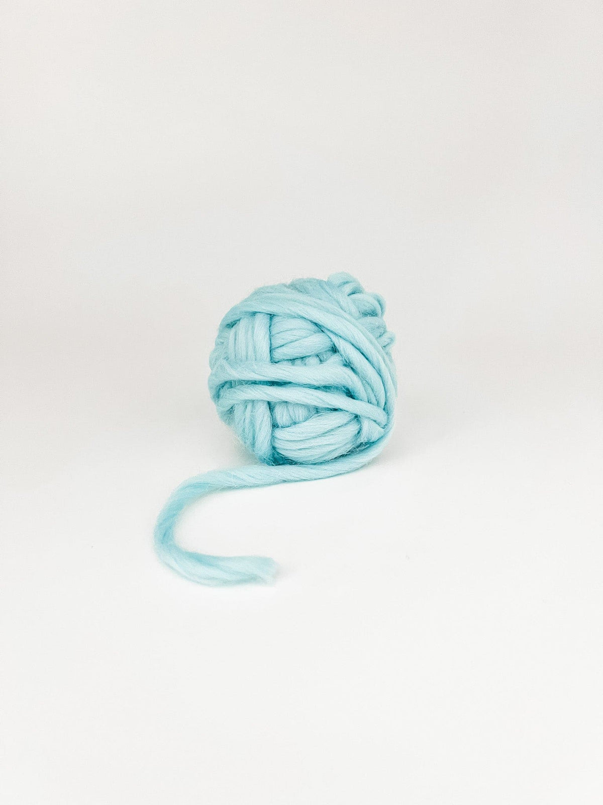 light blue yarn ball