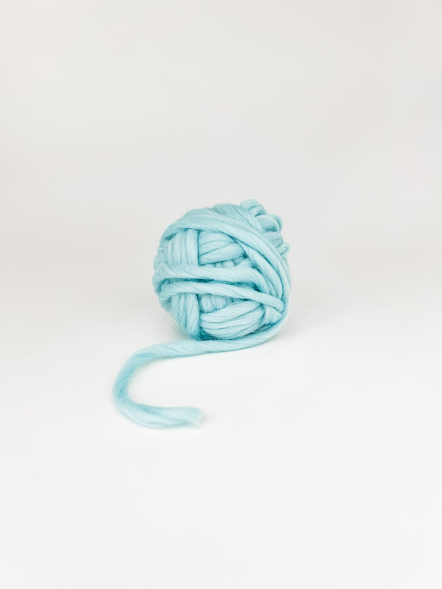 light blue yarn ball