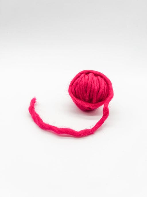 raspberry pink yarn ball
