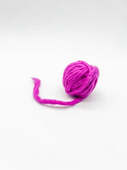 magenta yarn ball
