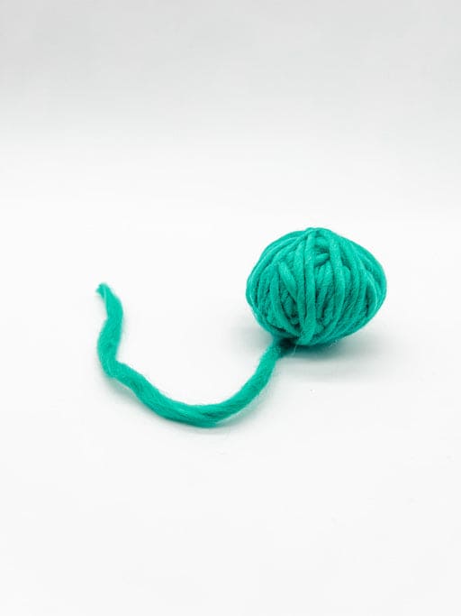 green yarn ball