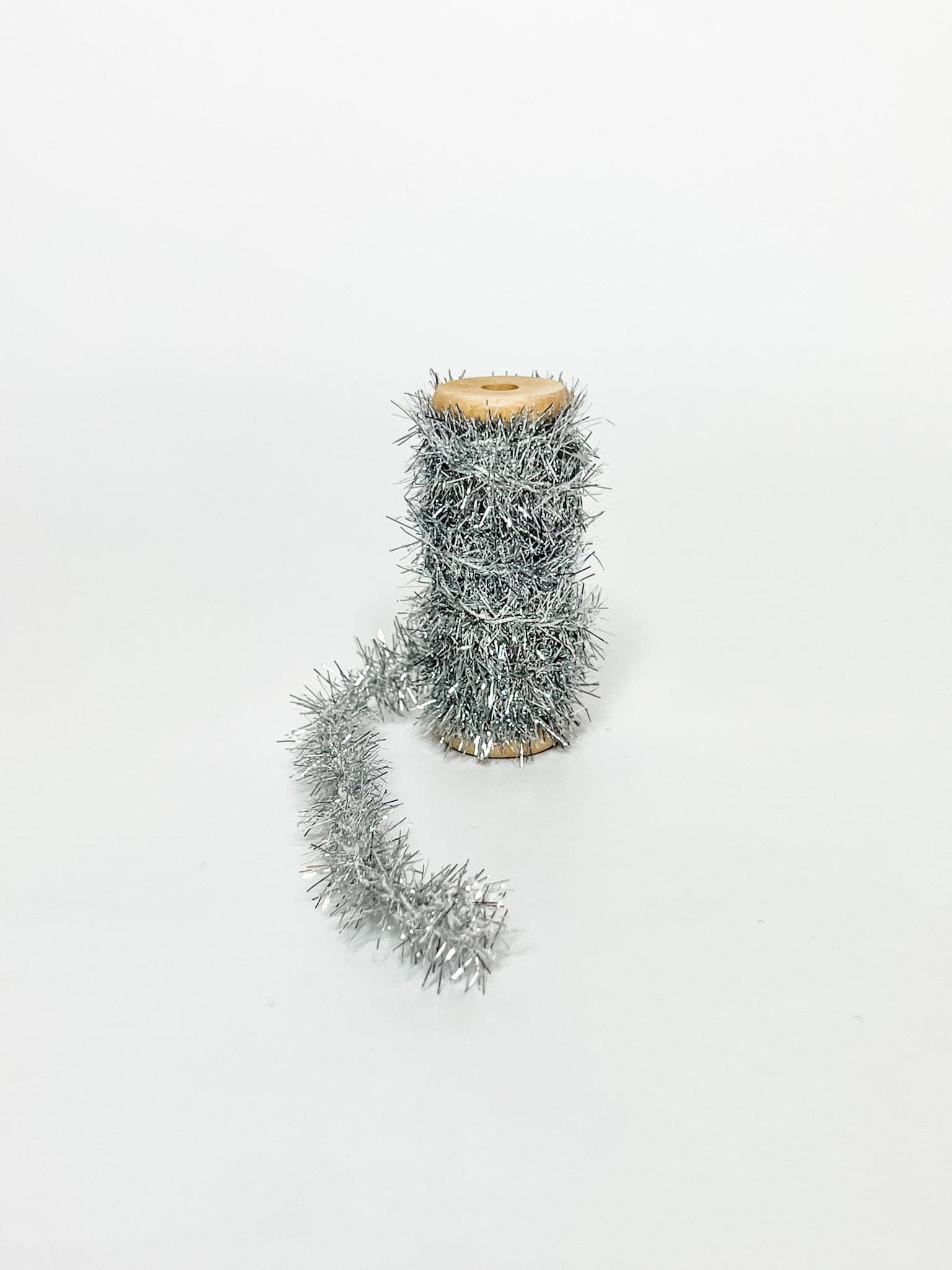 silver christmas tinsel